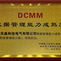 山東鑫和信電氣有限公司通過CMM數據管理能力成熟度評估